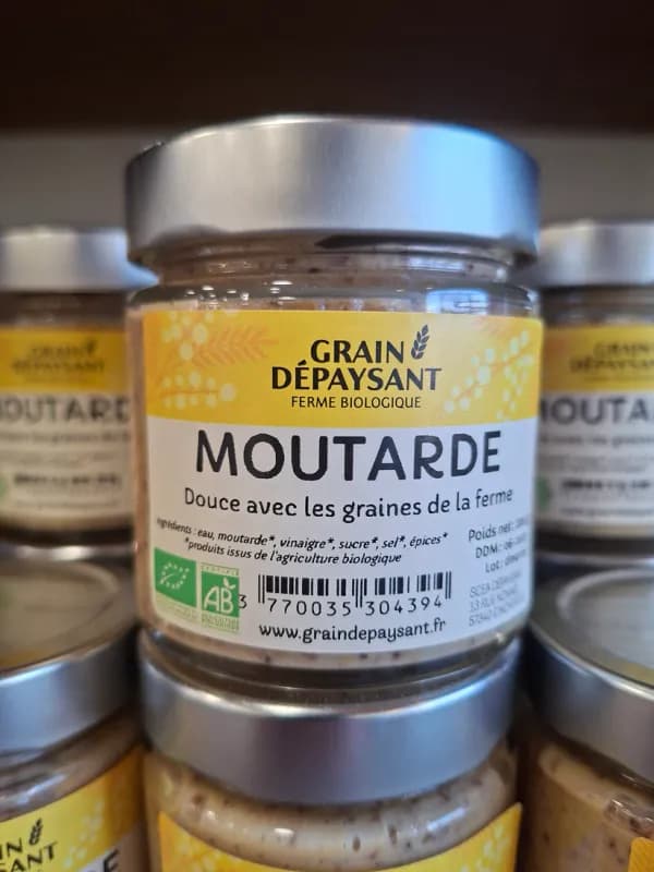 Moutarde douce aux graines bio 200 Gr